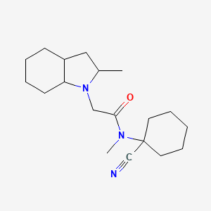 molecular formula C19H31N3O B2981730 N-(1-cyanocyclohexyl)-N-methyl-2-(2-methyl-octahydro-1H-indol-1-yl)acetamide CAS No. 1808569-48-3