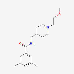 molecular formula C18H28N2O2 B2981733 N-((1-(2-methoxyethyl)piperidin-4-yl)methyl)-3,5-dimethylbenzamide CAS No. 953930-74-0