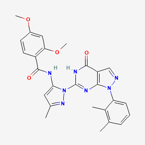 N-(1-(1-(2,3-dimethylphenyl)-4-oxo-4,5-dihydro-1H-pyrazolo[3,4-d]pyrimidin-6-yl)-3-methyl-1H-pyrazol-5-yl)-2,4-dimethoxybenzamide