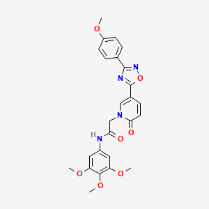 molecular formula C25H24N4O7 B2981742 2-[5-[3-(4-methoxyphenyl)-1,2,4-oxadiazol-5-yl]-2-oxopyridin-1-yl]-N-(3,4,5-trimethoxyphenyl)acetamide CAS No. 1115932-16-5