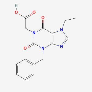 molecular formula C16H16N4O4 B2981748 2-(3-Benzyl-7-ethyl-2,6-dioxopurin-1-yl)acetic acid CAS No. 730949-84-5