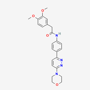 molecular formula C24H26N4O4 B2981755 2-(3,4-dimethoxyphenyl)-N-(4-(6-morpholinopyridazin-3-yl)phenyl)acetamide CAS No. 941895-37-0