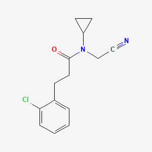 molecular formula C14H15ClN2O B2981757 3-(2-chlorophenyl)-N-(cyanomethyl)-N-cyclopropylpropanamide CAS No. 1252515-45-9