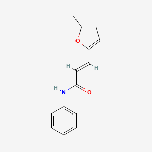 molecular formula C14H13NO2 B2981759 (E)-3-(5-methylfuran-2-yl)-N-phenylprop-2-enamide CAS No. 463322-07-8