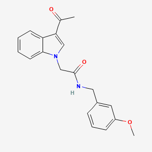 molecular formula C20H20N2O3 B2981763 2-(3-acetyl-1H-indol-1-yl)-N-(3-methoxybenzyl)acetamide CAS No. 1421477-11-3