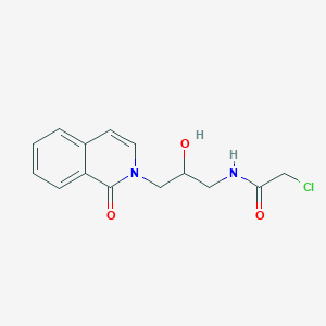 molecular formula C14H15ClN2O3 B2981764 2-Chloro-N-[2-hydroxy-3-(1-oxoisoquinolin-2-yl)propyl]acetamide CAS No. 2411200-34-3
