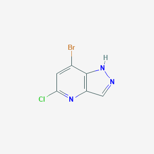 molecular formula C6H3BrClN3 B2981767 7-Bromo-5-chloro-1H-pyrazolo[4,3-b]pyridine CAS No. 1351813-70-1