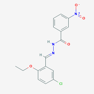 molecular formula C16H14ClN3O4 B298177 N'-(5-chloro-2-ethoxybenzylidene)-3-nitrobenzohydrazide 