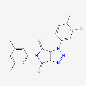 molecular formula C19H17ClN4O2 B2981777 1-(3-chloro-4-methylphenyl)-5-(3,5-dimethylphenyl)-1,6a-dihydropyrrolo[3,4-d][1,2,3]triazole-4,6(3aH,5H)-dione CAS No. 1172254-65-7