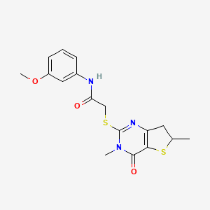 2-[(3,6-dimethyl-4-oxo-6,7-dihydrothieno[3,2-d]pyrimidin-2-yl)sulfanyl]-N-(3-methoxyphenyl)acetamide
