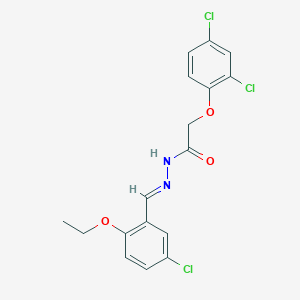 molecular formula C17H15Cl3N2O3 B298179 N'-(5-chloro-2-ethoxybenzylidene)-2-(2,4-dichlorophenoxy)acetohydrazide 