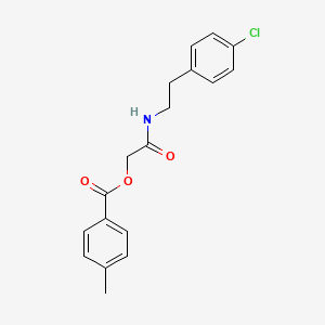 molecular formula C18H18ClNO3 B2981790 [2-[2-(4-氯苯基)乙氨基]-2-氧代乙基] 4-甲基苯甲酸酯 CAS No. 1794845-60-5
