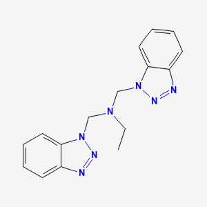 molecular formula C16H17N7 B2981796 Bis(1H-1,2,3-benzotriazol-1-ylmethyl)(ethyl)amine CAS No. 111184-78-2