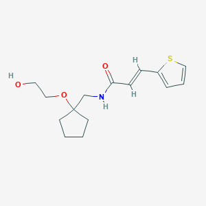 molecular formula C15H21NO3S B2981798 (E)-N-((1-(2-羟乙氧基)环戊基)甲基)-3-(噻吩-2-基)丙烯酰胺 CAS No. 2321332-92-5