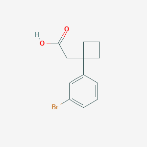 molecular formula C12H13BrO2 B2981799 2-[1-(3-Bromophenyl)cyclobutyl]acetic acid CAS No. 1439900-31-8