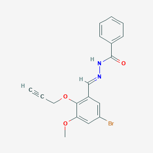 molecular formula C18H15BrN2O3 B298180 N'-[5-bromo-3-methoxy-2-(2-propynyloxy)benzylidene]benzohydrazide 