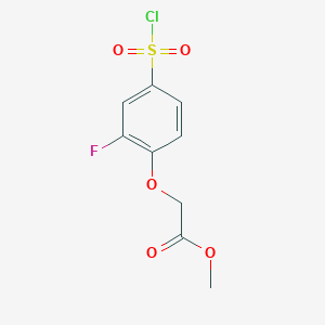 (4-Chlorosulphonyl-2-fluorophenoxy)acetic acid methyl ester
