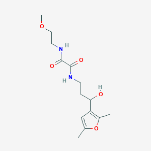N1-(3-(2,5-dimethylfuran-3-yl)-3-hydroxypropyl)-N2-(2-methoxyethyl)oxalamide