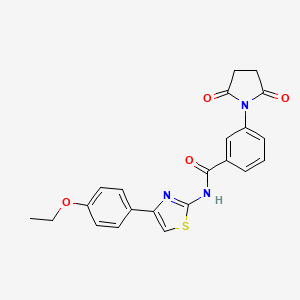 3-(2,5-dioxopyrrolidin-1-yl)-N-(4-(4-ethoxyphenyl)thiazol-2-yl)benzamide