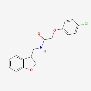 2-(4-chlorophenoxy)-N-[(2,3-dihydro-1-benzofuran-3-yl)methyl]acetamide