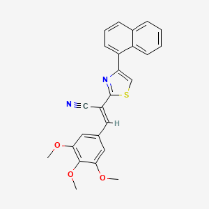 (E)-2-(4-(naphthalen-1-yl)thiazol-2-yl)-3-(3,4,5-trimethoxyphenyl)acrylonitrile