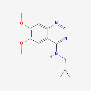 molecular formula C14H17N3O2 B2981825 N-(cyclopropylmethyl)-6,7-dimethoxyquinazolin-4-amine CAS No. 477868-75-0