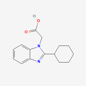 molecular formula C15H18N2O2 B2981826 2-(2-cyclohexyl-1H-1,3-benzodiazol-1-yl)acetic acid CAS No. 97968-88-2