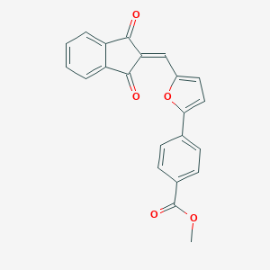 molecular formula C22H14O5 B298183 methyl 4-{5-[(1,3-dioxo-1,3-dihydro-2H-inden-2-ylidene)methyl]-2-furyl}benzoate 