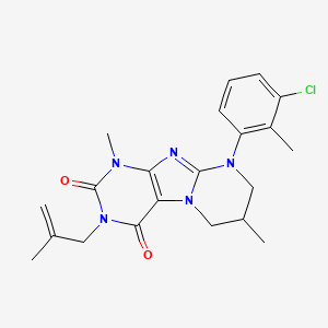 9-(3-chloro-2-methylphenyl)-1,7-dimethyl-3-(2-methylallyl)-6,7,8,9-tetrahydropyrimido[2,1-f]purine-2,4(1H,3H)-dione