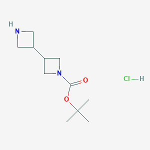 molecular formula C11H21ClN2O2 B2981837 Tert-butyl [3,3'-biazetidine]-1-carboxylate hydrochloride CAS No. 2007910-70-3