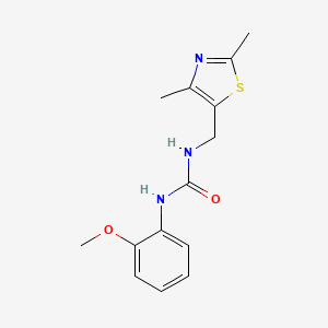 molecular formula C14H17N3O2S B2981840 1-((2,4-Dimethylthiazol-5-yl)methyl)-3-(2-methoxyphenyl)urea CAS No. 1396706-77-6