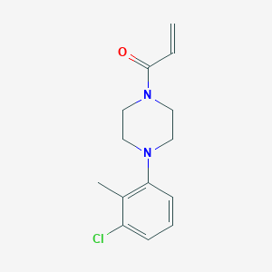 molecular formula C14H17ClN2O B2981854 1-[4-(3-Chloro-2-methylphenyl)piperazin-1-yl]prop-2-en-1-one CAS No. 2361657-84-1