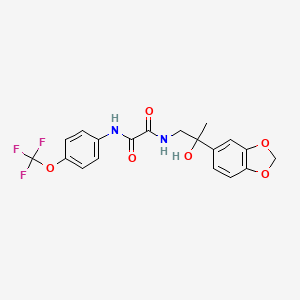 molecular formula C19H17F3N2O6 B2981858 N1-(2-(benzo[d][1,3]dioxol-5-yl)-2-hydroxypropyl)-N2-(4-(trifluoromethoxy)phenyl)oxalamide CAS No. 1396873-29-2