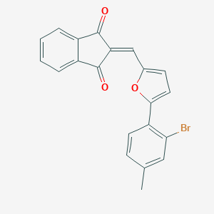 molecular formula C21H13BrO3 B298187 2-{[5-(2-bromo-4-methylphenyl)furan-2-yl]methylidene}-1H-indene-1,3(2H)-dione 