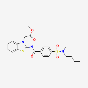 (Z)-methyl 2-(2-((4-(N-butyl-N-methylsulfamoyl)benzoyl)imino)benzo[d]thiazol-3(2H)-yl)acetate