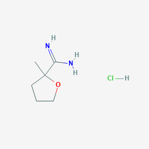 molecular formula C6H13ClN2O B2981874 2-Methyloxolane-2-carboximidamide hydrochloride CAS No. 2138145-68-1