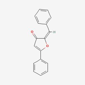 molecular formula C17H12O2 B2981879 (2E)-5-Phenyl-2-(phenylmethylidene)-2,3-dihydrofuran-3-one CAS No. 146882-14-6