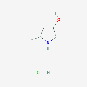 molecular formula C5H12ClNO B2981880 5-甲基吡咯烷-3-醇盐酸盐 CAS No. 1803584-92-0