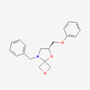 B2981897 (6R)-8-Benzyl-6-(phenoxymethyl)-2,5-dioxa-8-azaspiro[3.4]octane CAS No. 1556097-41-6