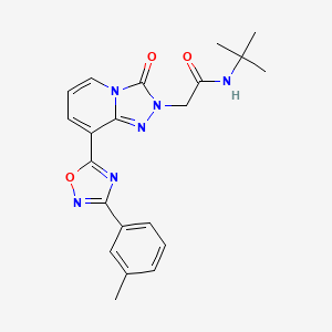 N-(tert-butyl)-2-[8-[3-(3-methylphenyl)-1,2,4-oxadiazol-5-yl]-3-oxo[1,2,4]triazolo[4,3-a]pyridin-2(3H)-yl]acetamide
