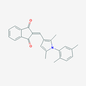 molecular formula C24H21NO2 B298190 2-{[1-(2,5-dimethylphenyl)-2,5-dimethyl-1H-pyrrol-3-yl]methylene}-1H-indene-1,3(2H)-dione 