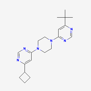 4-Tert-butyl-6-[4-(6-cyclobutylpyrimidin-4-yl)piperazin-1-yl]pyrimidine