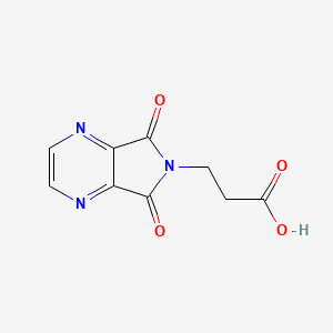 molecular formula C9H7N3O4 B2981917 3-(5,7-dioxo-5,7-dihydro-6H-pyrrolo[3,4-b]pyrazin-6-yl)propanoic acid CAS No. 126310-28-9