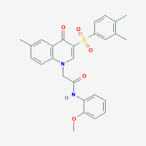 2-(3-((3,4-dimethylphenyl)sulfonyl)-6-methyl-4-oxoquinolin-1(4H)-yl)-N-(2-methoxyphenyl)acetamide