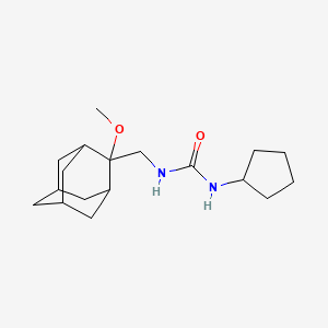 molecular formula C18H30N2O2 B2981924 1-cyclopentyl-3-(((1R,3S,5r,7r)-2-methoxyadamantan-2-yl)methyl)urea CAS No. 1797695-74-9