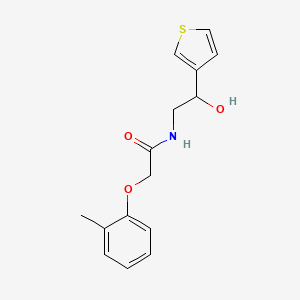 molecular formula C15H17NO3S B2981931 N-(2-hydroxy-2-(thiophen-3-yl)ethyl)-2-(o-tolyloxy)acetamide CAS No. 1251563-09-3