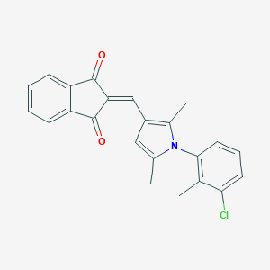 molecular formula C23H18ClNO2 B298194 2-{[1-(3-chloro-2-methylphenyl)-2,5-dimethyl-1H-pyrrol-3-yl]methylene}-1H-indene-1,3(2H)-dione 