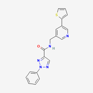 2-phenyl-N-((5-(thiophen-2-yl)pyridin-3-yl)methyl)-2H-1,2,3-triazole-4-carboxamide