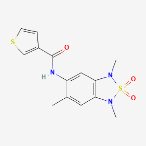 N-(1,3,6-trimethyl-2,2-dioxido-1,3-dihydrobenzo[c][1,2,5]thiadiazol-5-yl)thiophene-3-carboxamide