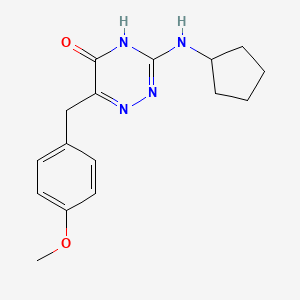 3-(cyclopentylamino)-6-(4-methoxybenzyl)-1,2,4-triazin-5(4H)-one